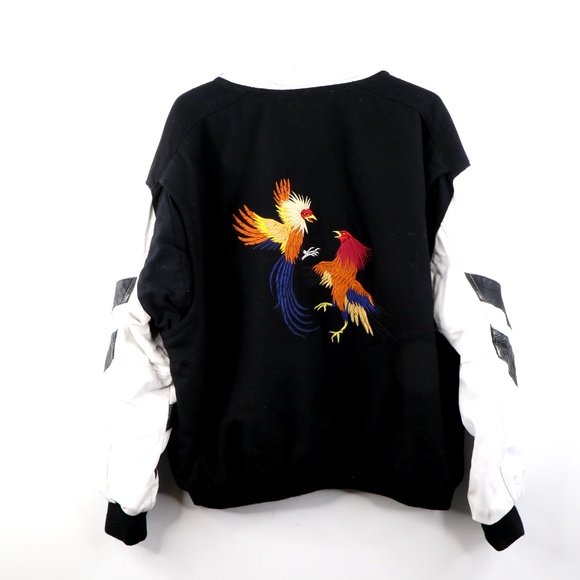 Vintage Streetwear Phoenix Birds Leather Jacket